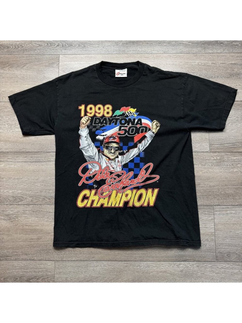 Vtg 1998 DALE EARNHARDT, DAYTONA 500 CHAMPION NASCAR T Shirt LARGE